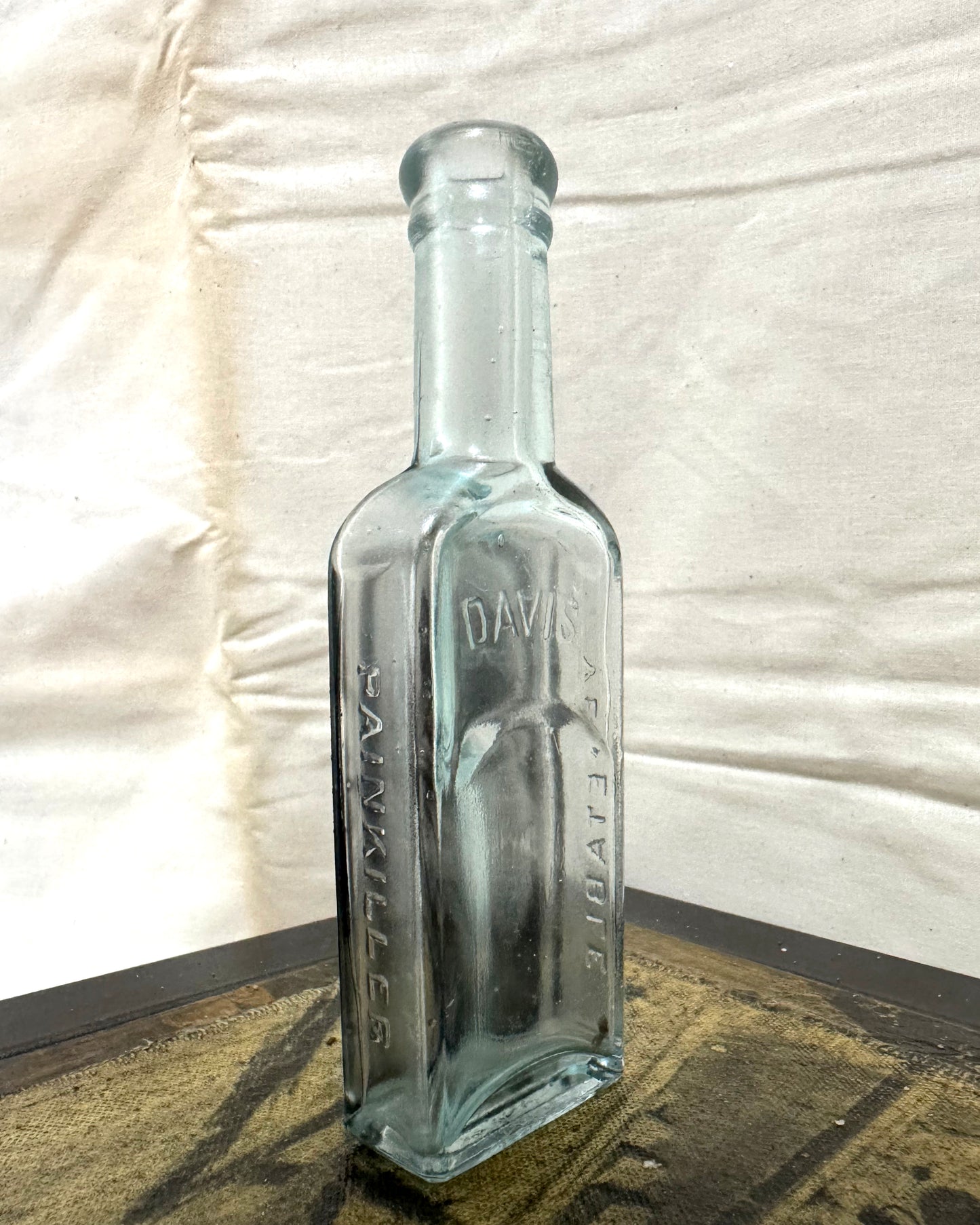 Babs Hand-printed "Greenwood Angel" Vintage Bottle Art