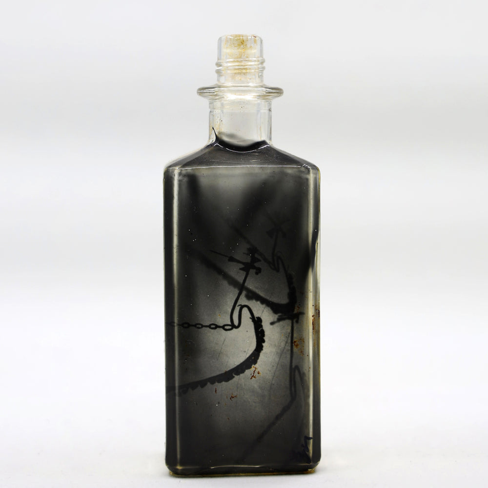 Babs Hand-printed "Aboriginal" Vintage Bottle Art