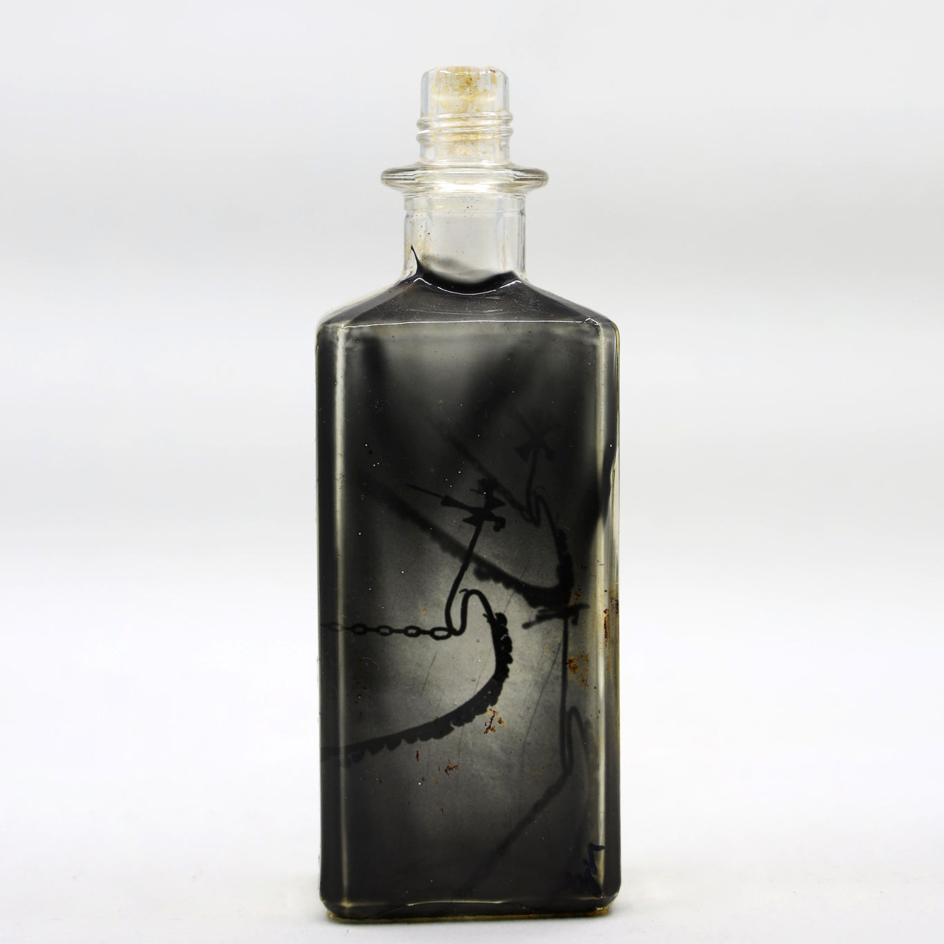 Babs Hand-printed "Aboriginal" Vintage Bottle Art