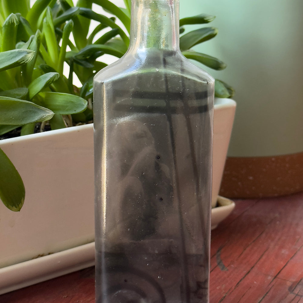 Babs Hand-printed "Angel" Vintage Bottle Art
