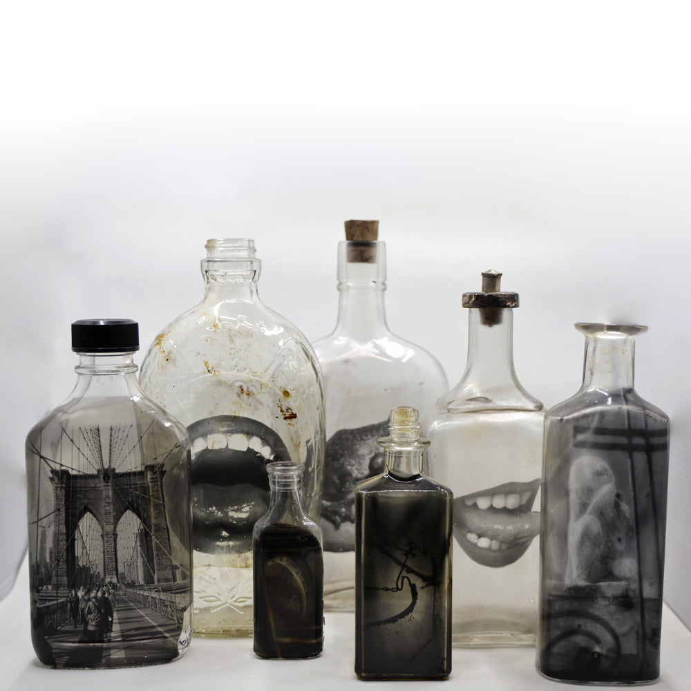 
                  
                    Babs Hand-printed Frog 'Prince Charming' Vintage Bottle Art
                  
                