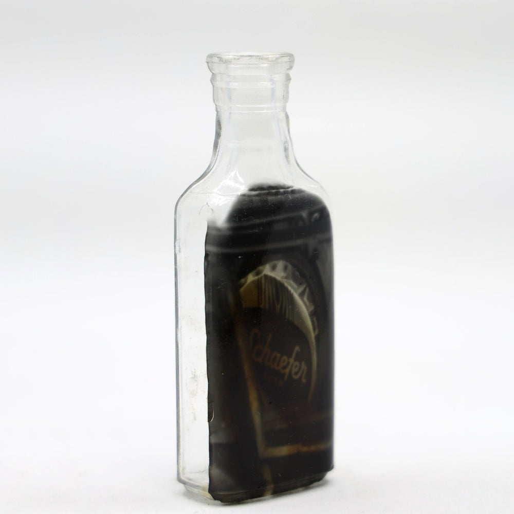 
                  
                    Babs Hand-printed "Schaefer Cap" Vintage Bottle Art
                  
                