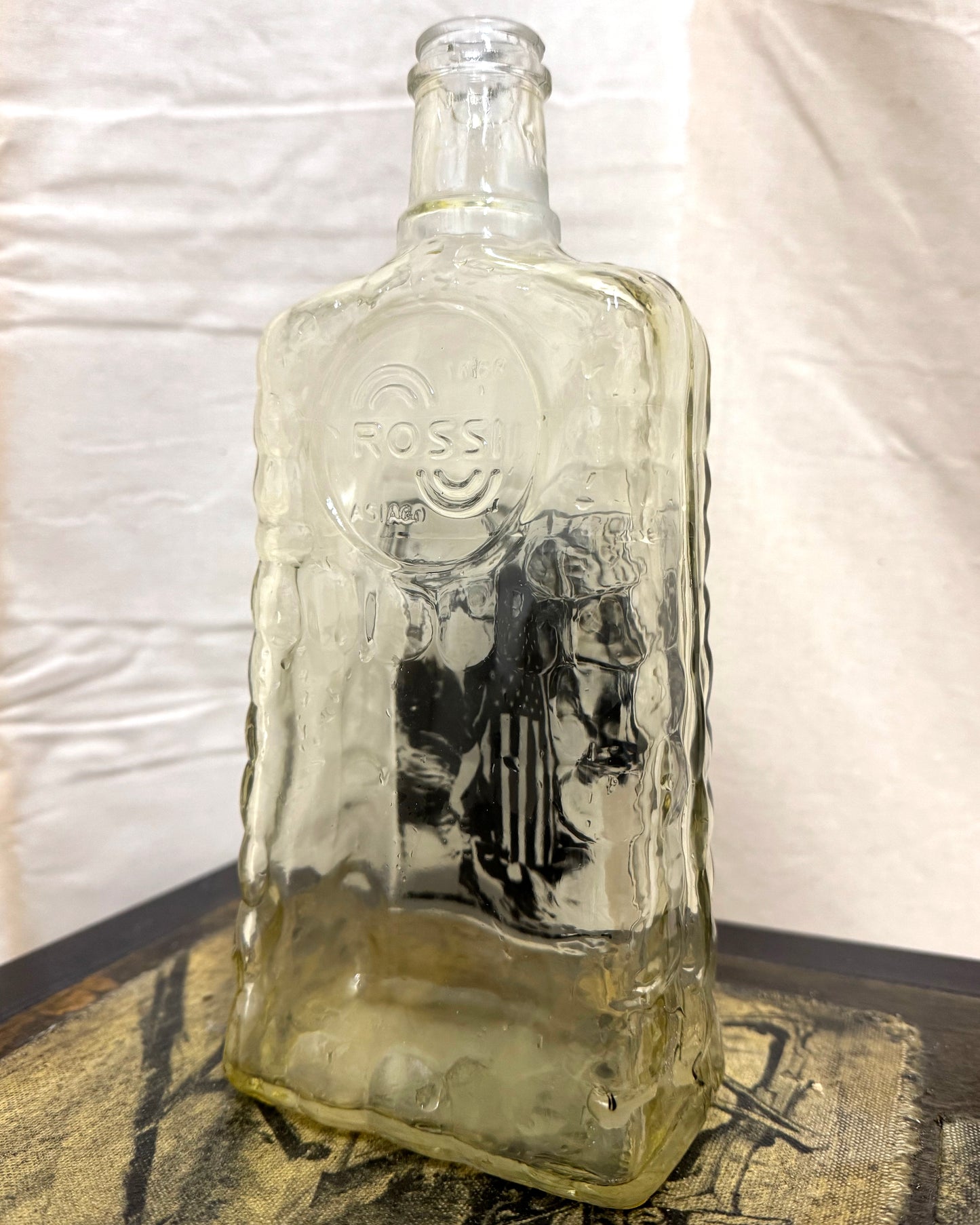 Babs Hand-printed "Flag-Guy" Vintage Bottle Art