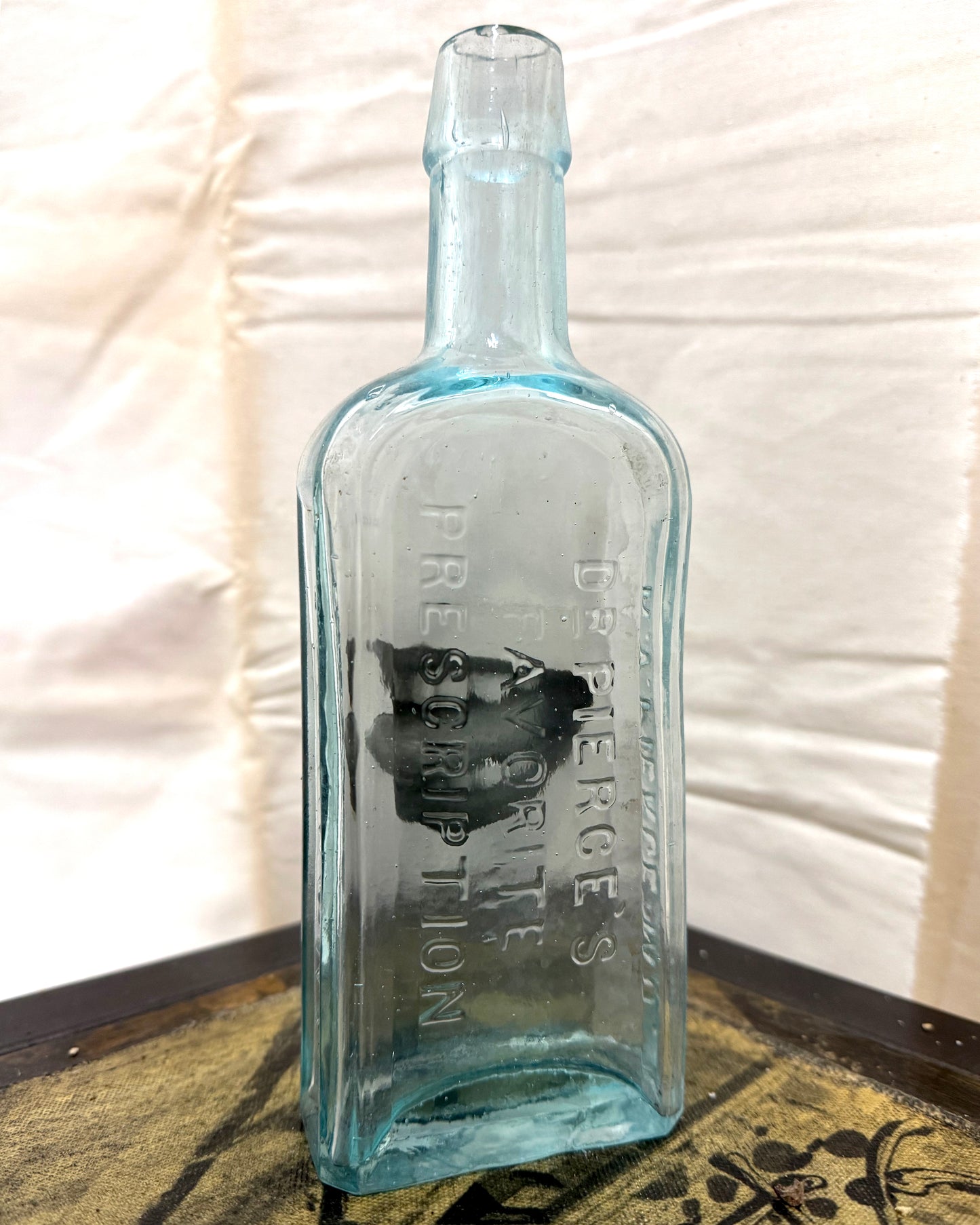 Babs Hand-printed "Lady Tongue" Vintage Bottle Art