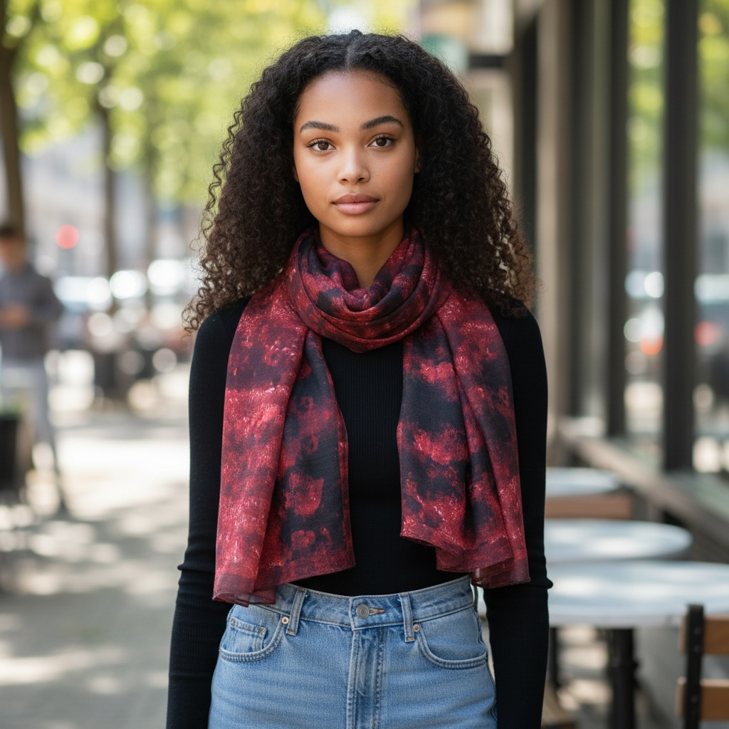 Babs Reef Chic Silk Scarf 9" x 63"