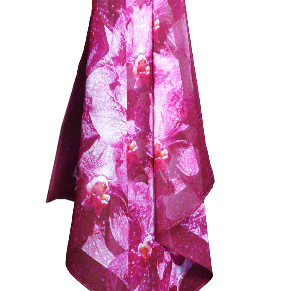 
                  
                    Silk 26 Inch Square Scarf - Orchids - Pink to Deep Magenta
                  
                