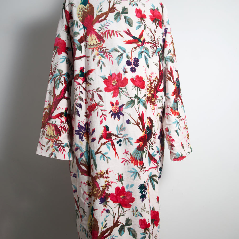 
                      
                        Velvet Robe - White Bird/Floral
                      
                    