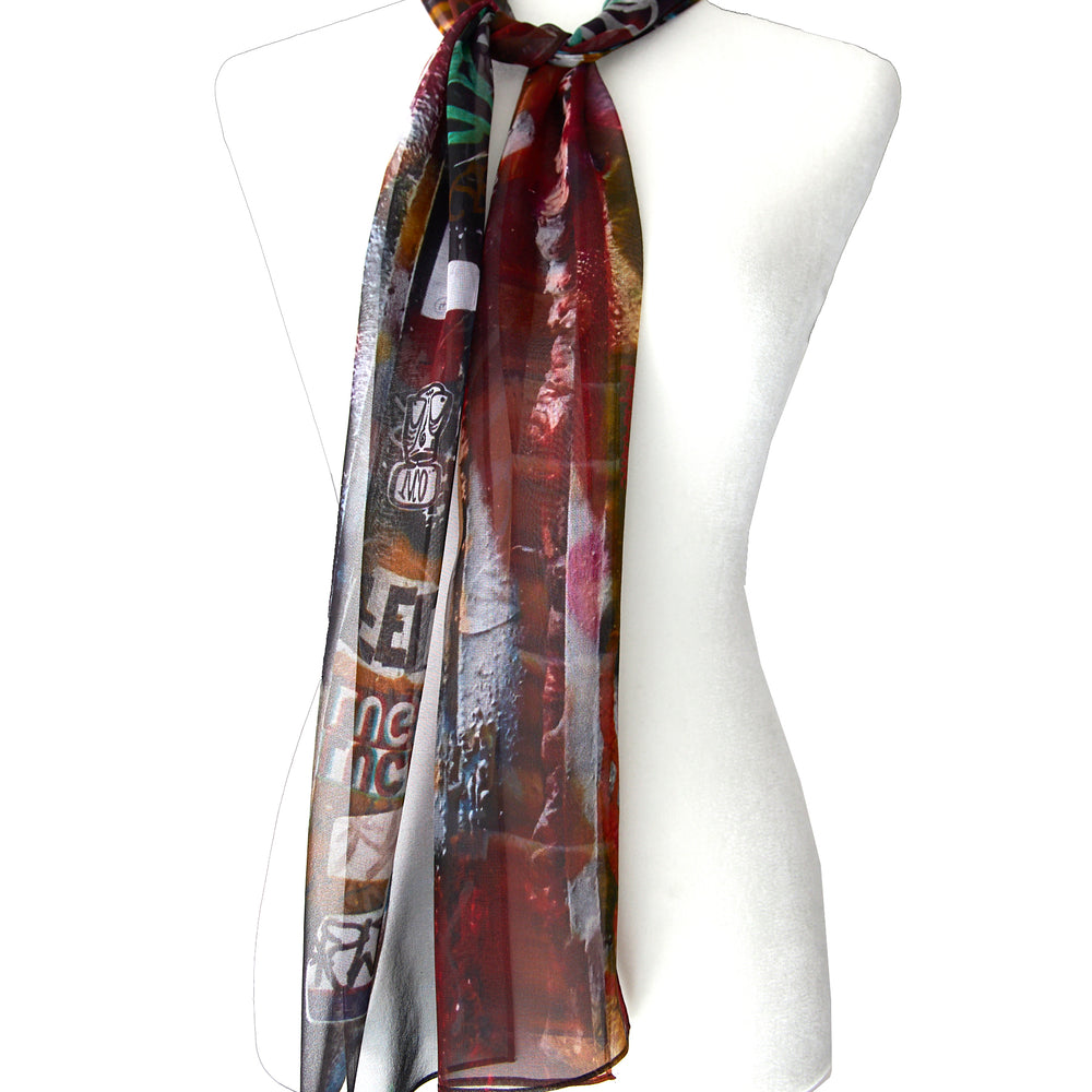 
                      
                        Silk Georgette Scarf - Graffiti Print
                      
                    