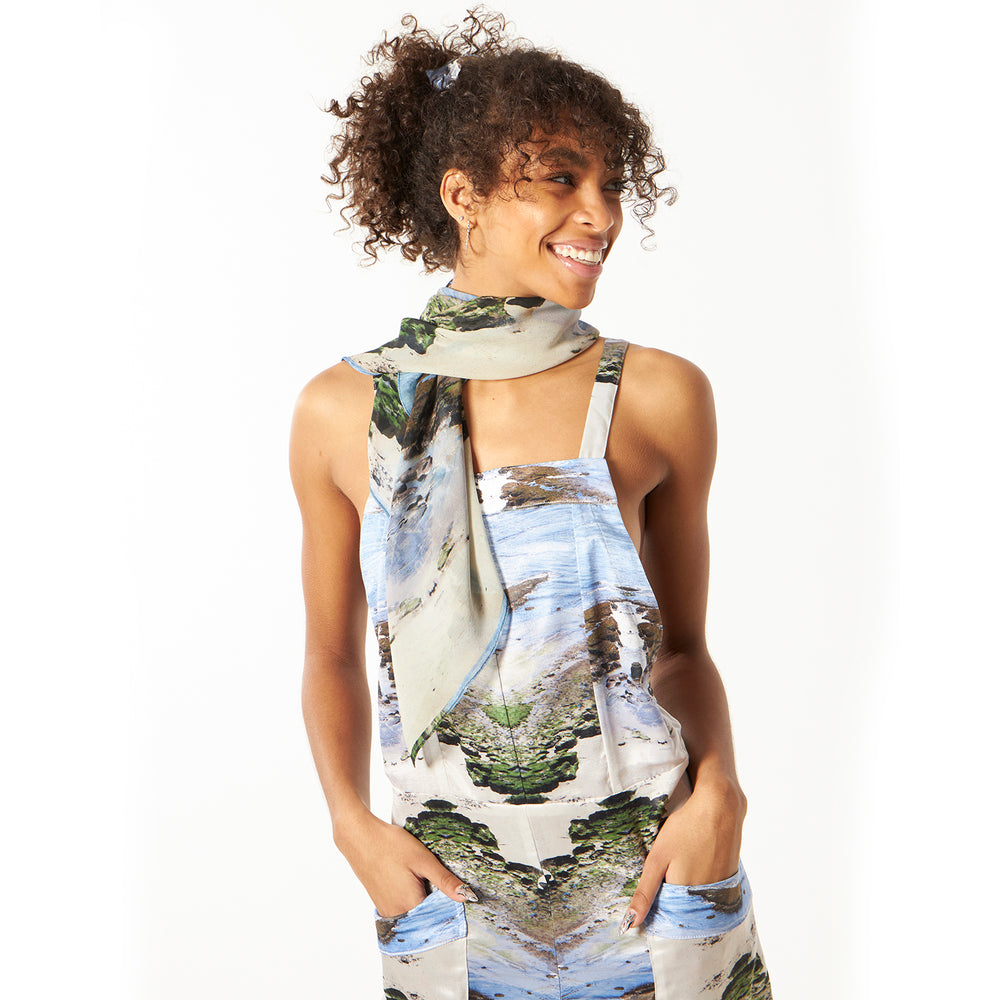 
                  
                    Silk Scarf - Beach Design - Matches the Jumpsuit!
                  
                